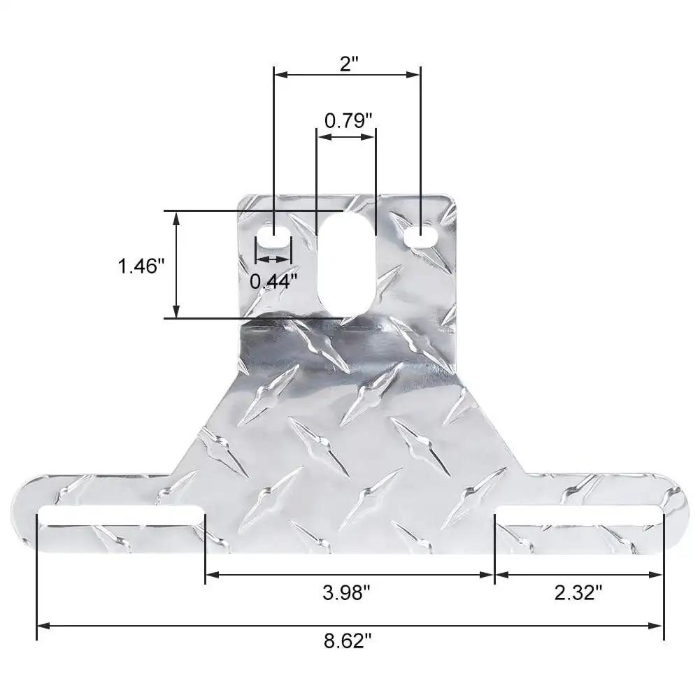 Кронштейн для освещения номерного знака из алюминиевого сплава, держатель для автомобильного прицепа, кронштейн для крепления номерного знака, поддержка рамы для UTV, квадроцикла, грузовика, автофургона, лодки