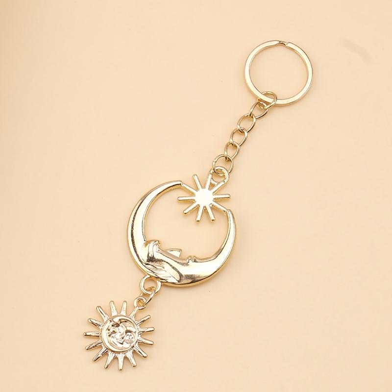 Модный брелок Солнце/Луна Уникальный подвес для сумки Модная сумка Украшение для сумки Металлический материал Брелок Подвеска Подарок для любителя моды
