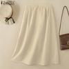 ZANZEA Women Casual Elastic Waist Loose Summer Skirts