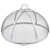 Firepit Spark Screen Lid, 40" Diameter, Outdoor Firepit Ring Cover Round Accessories, Fire Pit Metal Cover, Easy-Opening Stainless Steel Fire Ring