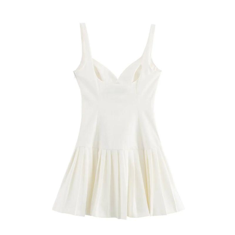 Fashion Style 2024 Summer New Arrival Women's Clothing Stylish Sling Streamers Box Pleated Dress 8342202