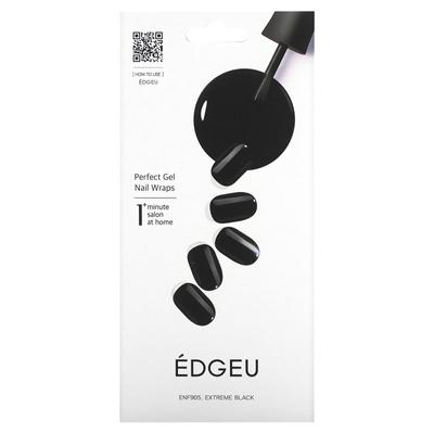 Perfect Gel Nail Wrap, ENF 905 Extreme Black, набор из 19 предметов