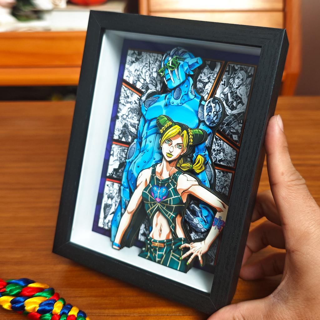 Классическое аниме JoJo's Bizarre Adventure 3D Декоративная картина Мультяшная фигурка Ручная работа Декоративная фоторамка Настольное украшение