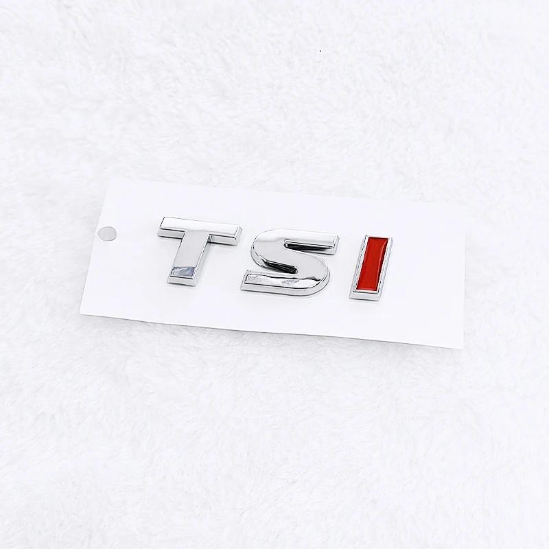 3D ABS Chrome Black Logo TSI Emblem Letters Car Trunk Badge For VW TSI Sticker Accessories SO1