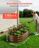 2 Pack Galvanized Raised Garden Beds, 1200 x 600 x 300 mm, Oval Metal Planter Boxes Kit Outdoor, Bottomless Garden Box with Gloves, Alu-Zinc, for