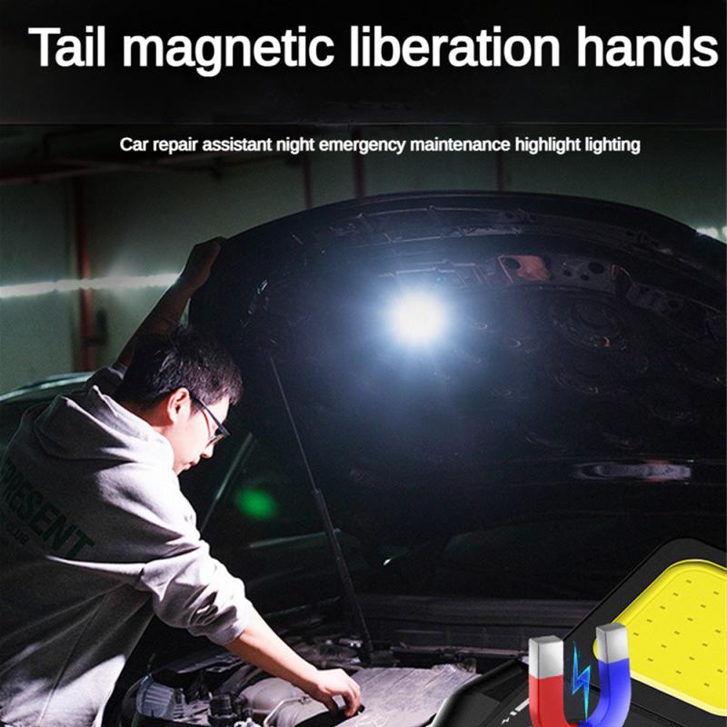 Small Led Flashlight Keychain Camping Lantern USB Rechargeable Lamp LED COB Rotation Tent Camping Lamp Outdoor Strong Light