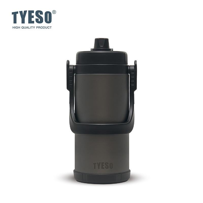 TYESO Изолированная Бутылка для Воды Портативная Спортивная Термобутылка со Ремешком и Трубочкой Нержавеющая Сталь Двухрежимный Чайник для Улицы/Кемпинга