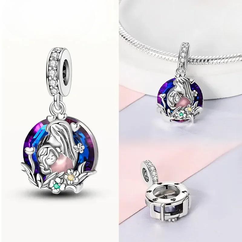 Copper Our Lady Charm Bead The Virgin Mary Dangle Fit Original Bracelet Pendants Jewelry Marking Fine Gift For Women