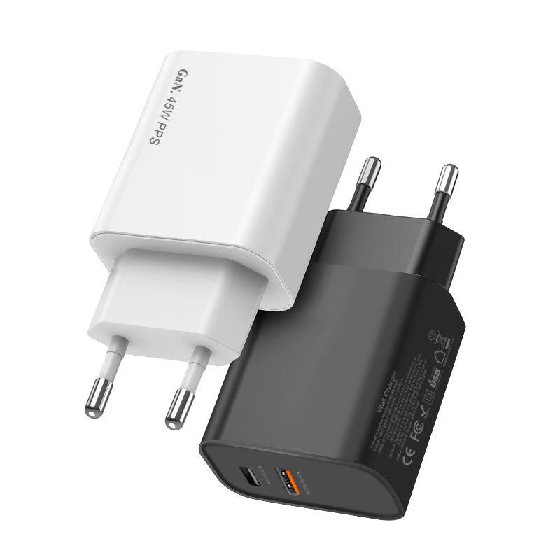 45W European Standard Charger Is Suitable for Samsung S22s21s20note10 Apple 15 Fast Charging Ac Charging Head