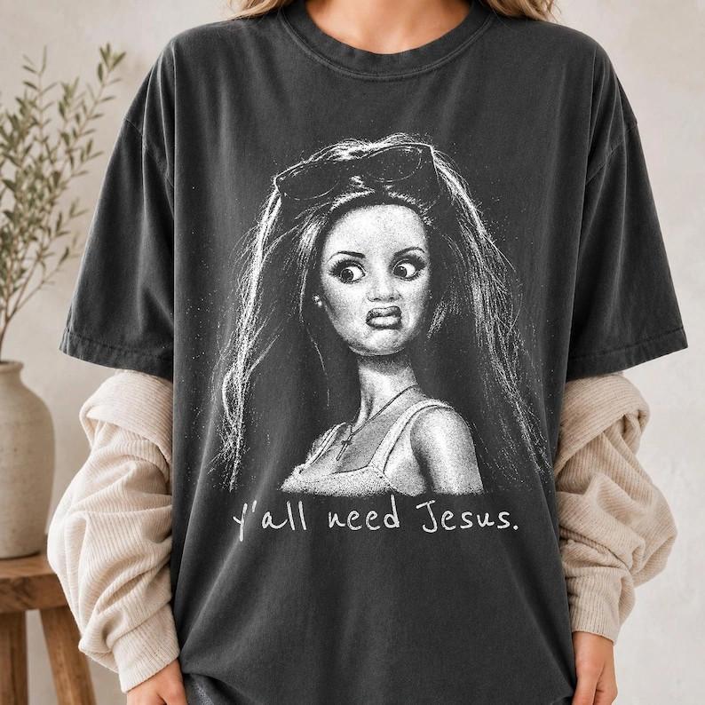 Y'all Need Jesus Shirt, Sarcastic Christian Mom Graphic Tee