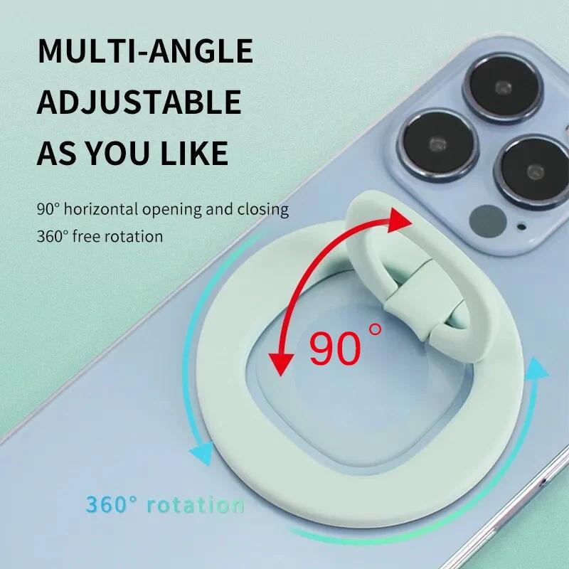 Magnetic Phone Ring Holder Magnet Stand For iPhone 13 14 15 16 17 Series for MagSafe Removable Mobile Phone Metal Grip Kickstand