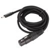 Кабель USB C - XLR, гнездовой, малошумный, HIFI, подключи и работай, микрофонный кабель USB C для Windows