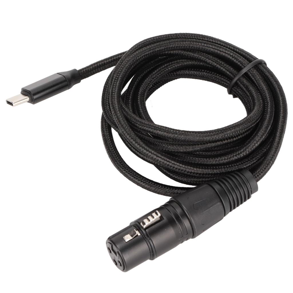 Кабель USB C - XLR, гнездовой, малошумный, HIFI, подключи и работай, микрофонный кабель USB C для Windows
