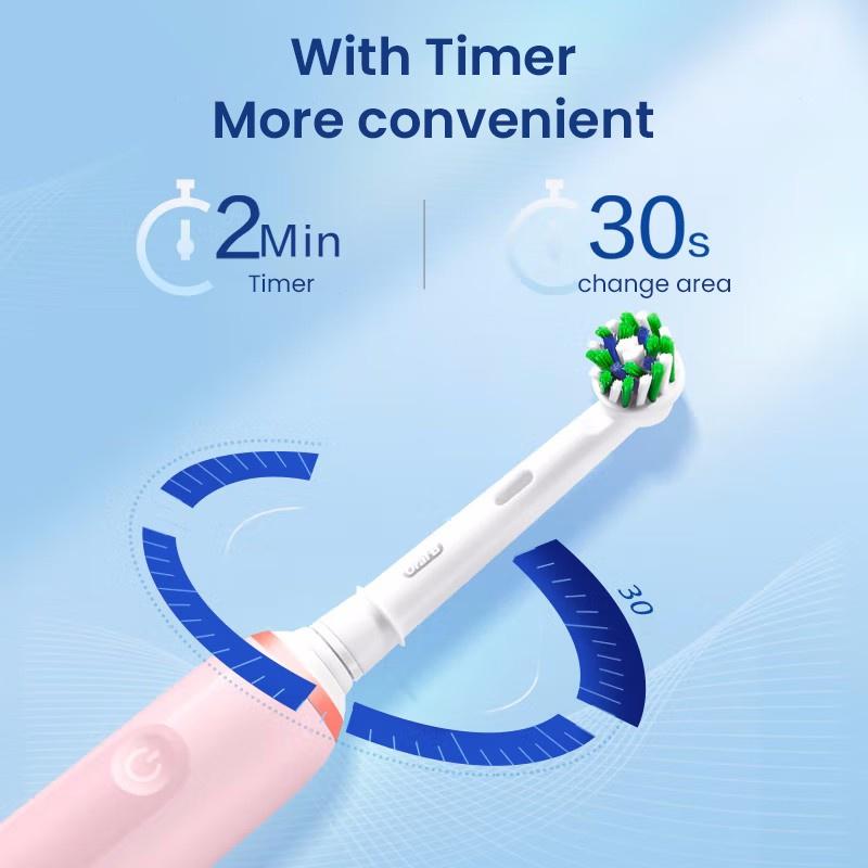 Электрическая зубная щетка Oral B Pro Max, 3 режима чистки, таймер, датчик давления, перекрестное действие, глубокая чистка зубов, зубная щетка