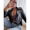 Женская асимметричная кожаная мотоциклетная куртка 2025 года на весну/осень