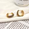 Elegant European & American Full Diamond Micro-Inlaid Colorful Hoop Earrings for Women - Versatile, Luxury, and Exquisite Design