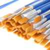 50Pcs Flat Paint Brush With Nylon Bristles Small Brushes In Bulk For Detail Painting