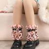Women Furs Leg Warmer Party Costumes Winter Furry Long Boot Cuffs Fuzzy Shoe Cover Holiday Festival Performances Play