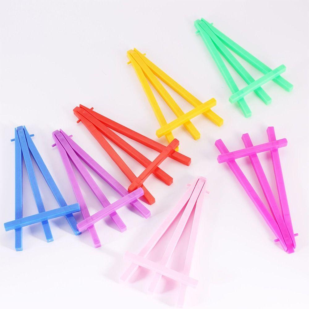 Plastic Painting Display Stand Adjustable Painting Holder Triangle Easel  Office Desk