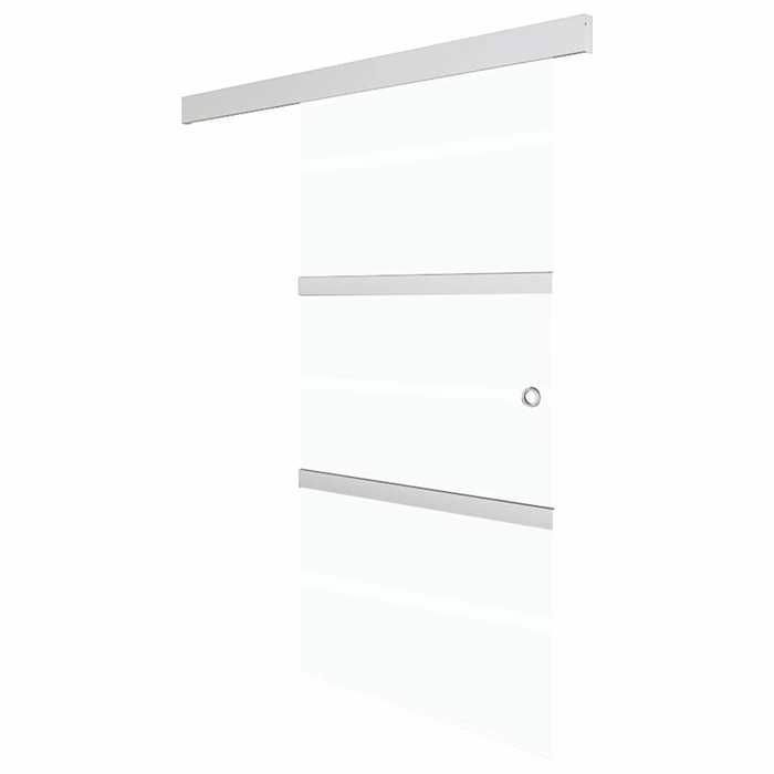 VidaXL Sliding Door Hanging Door Suspension System with Interior Rail Bedroom House ESG Glass and Aluminum 288058