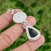 Daughters Day Deal Pear Solar Moss Agate Gemstone Bezel Pendant Sterling Silver