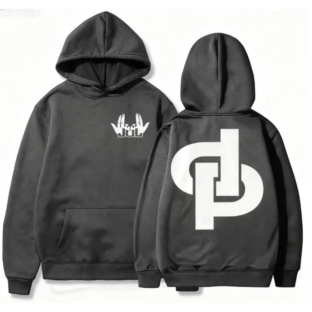 Мужская толстовка с капюшоном из той же июльской серии французского рэпера, в стиле хип-хоп, повседневная толстовка, мягкая и теплая толстовка с капюшоном