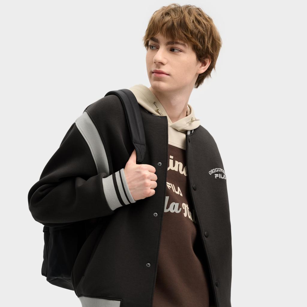 FILA ORIGINALE Baseball Jacket Men's Coffee Brown Umber F11M519502F-BN