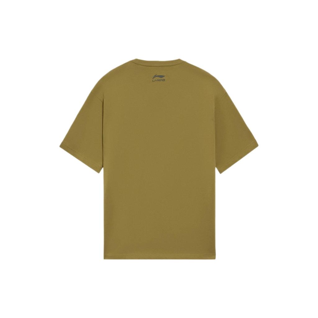 Футболка мужская Li Ning CF Sports Fashion Series с круглым вырезом и коротким рукавом, цвет коричневый AHSS587-3