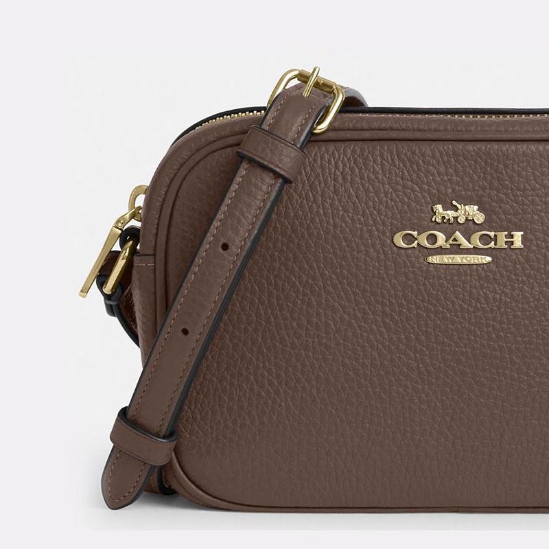 Женская маленькая кожаная сумка кроссбоди COACH JAMIE