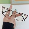New In Metal Frame Vintage Anti Blue Light Cat Eye Glasses Women Luxury Brand Designer Popular Myopia Prescription Optical Frame