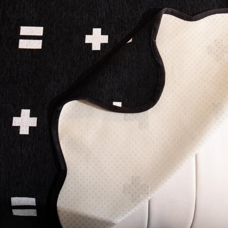 Черно-белая простая диванная подушка Four Seasons Universal Chenille Sofa Cover Fabric