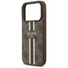 Guess 4G Printed Stripes MagSafe case for iPhone 17 Pro brown
