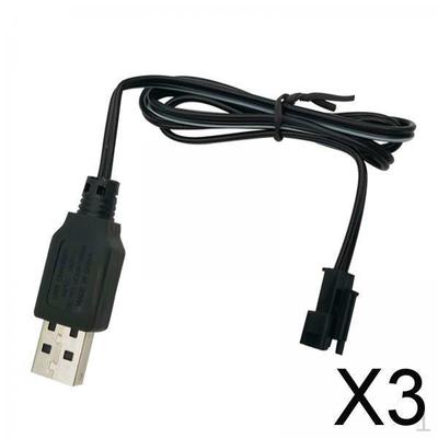 Зарядный кабель для Ni/Cd аккумулятора 3x3,6 В USB на SM-разъем для RC-машинки, дрона, робота