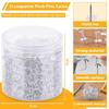 100pcs/box Plastic Push Pins Tacks Transparent Cork Board Pins Transparent Push Pins  Photo Wall
