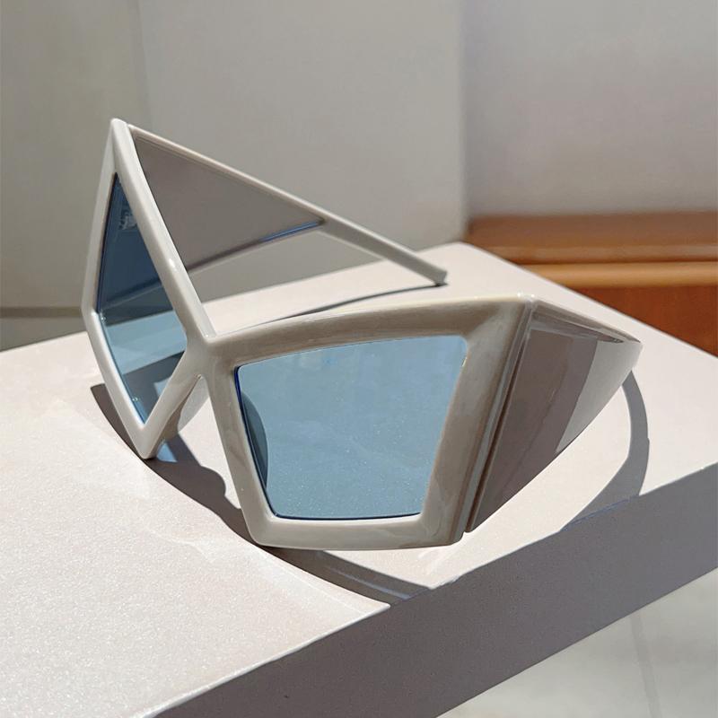 Большие солнцезащитные очки «кошачий глаз» женские новая мода многоцветные хип-хоп солнцезащитные очки трендовый дизайн бренда пляжные отпускные очки