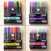 12 цветов многоцветная гелевая ручка неоновая пастель блестящие чернила ручки инструмент для рисования