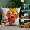 Cute Cartoon N-Noodle & Pals-MT Pillow Case Printed Brushed Fleece Pillow Baby Skin-Touch Eco-Friendly Dye-Sublimat
