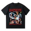 Футболка корейской K-pop группы KATSEYE, унисекс, для мужчин и женщин, винтажная, свободного кроя, из хлопка, в стиле стритвеар, с коротким рукавом.