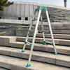 Retractable Straight Ladders Household A-Frame Step Ladders Multifunctional 5/6/7 Step Stools Thickened Aluminum Alloy Ladder