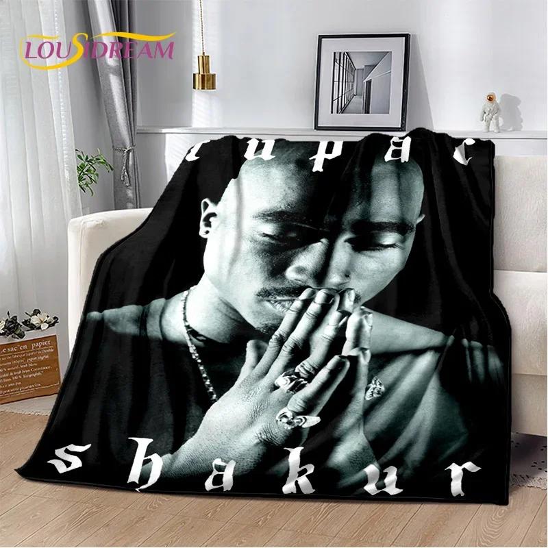 Новый Рэпер Эминем Тупак 2pac Хип-Хоп Музыка Бог Рэпа Плед, Мягкий Плед для Дома Спальни Кровати Дивана Пикника Покрывало для Путешествий 013