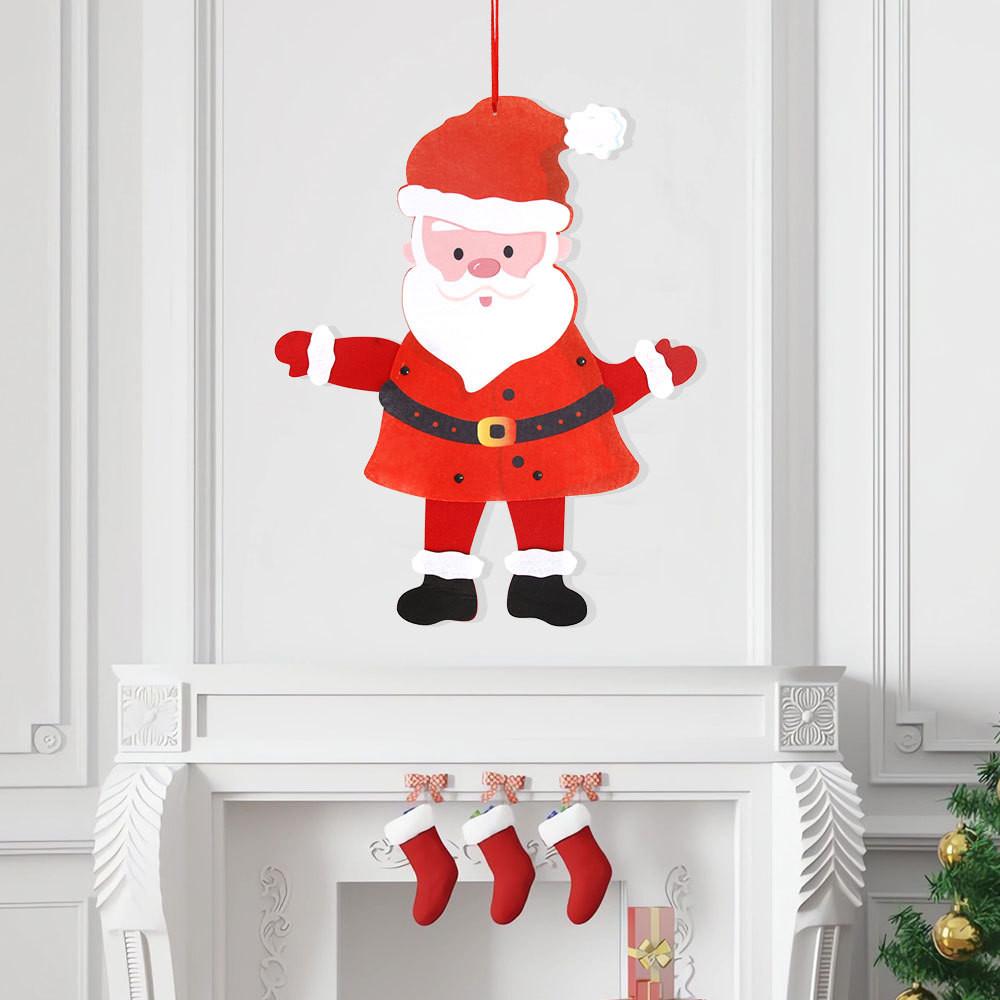 Adorable Christmas Felt Hanging Ornaments For Festive Holiday Decor With Movable Joints