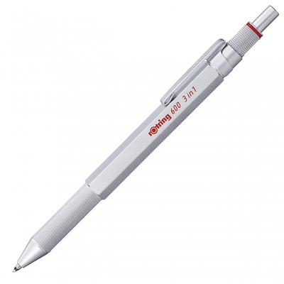 Rotring Multi Pen Silver 600 3in1 2164109 rOtring механический карандаш роскошный пишущий инструмент канцелярские принадлежности сделано в Германии чертежная ручка профессиональный бал
