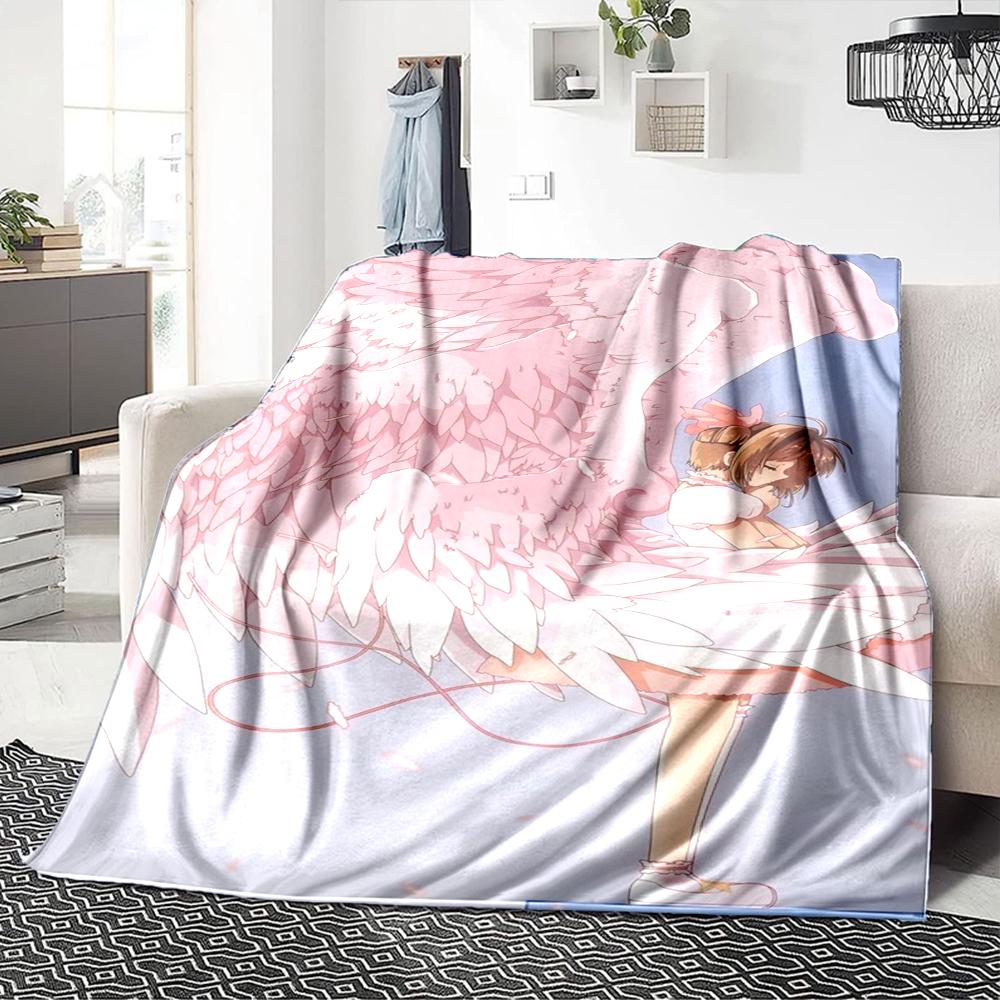 1Pc Cardcaptor Sakura Magic Circle Blanket For Couch Bed Plush Cozy Fuzzy Blanket Super Soft Warm Blankets For Fall And Winter 0918230