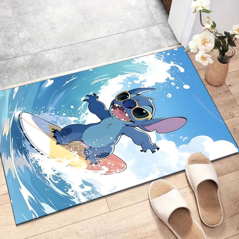 1pc S-Stitch Design Printed Area Rug Carpet for Bedroom Living Room Home Decor Rugs Mat Non Slip Mat Rug for Bedside
