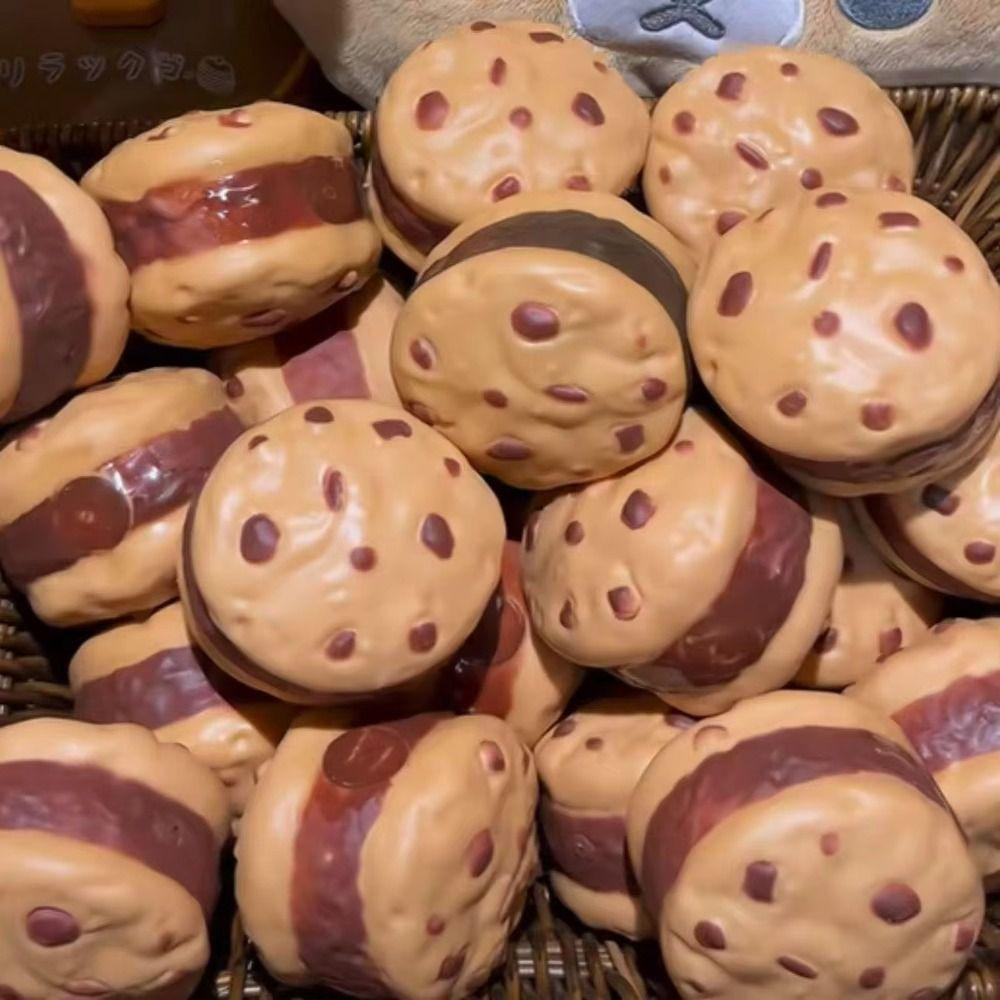 Moldable Crackling Cookie Squishy Toy Sound Effects DIY Empty Ball Skin Office Desk Toy