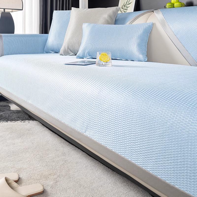 Ice Silk Sofa Cushion, Non-Slip, Advanced Sense, Summer Mat Cushion, Simple Summer Sofa Cover, Armrest Cover Cloth Towel