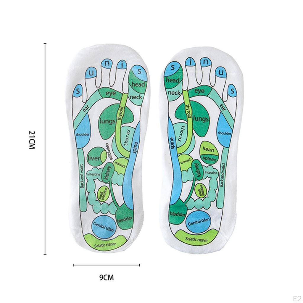 4 Pieces Acupressure Reflexology Tools Set Acupoint Socks Reusable with Point Pen Hand SPA