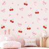 Богемный стиль Вишневый бант Самоклеящиеся наклейки на стену Комната девочки Розовый бант Наклейки-декали Декор Комната для детей Постер Сделай сам