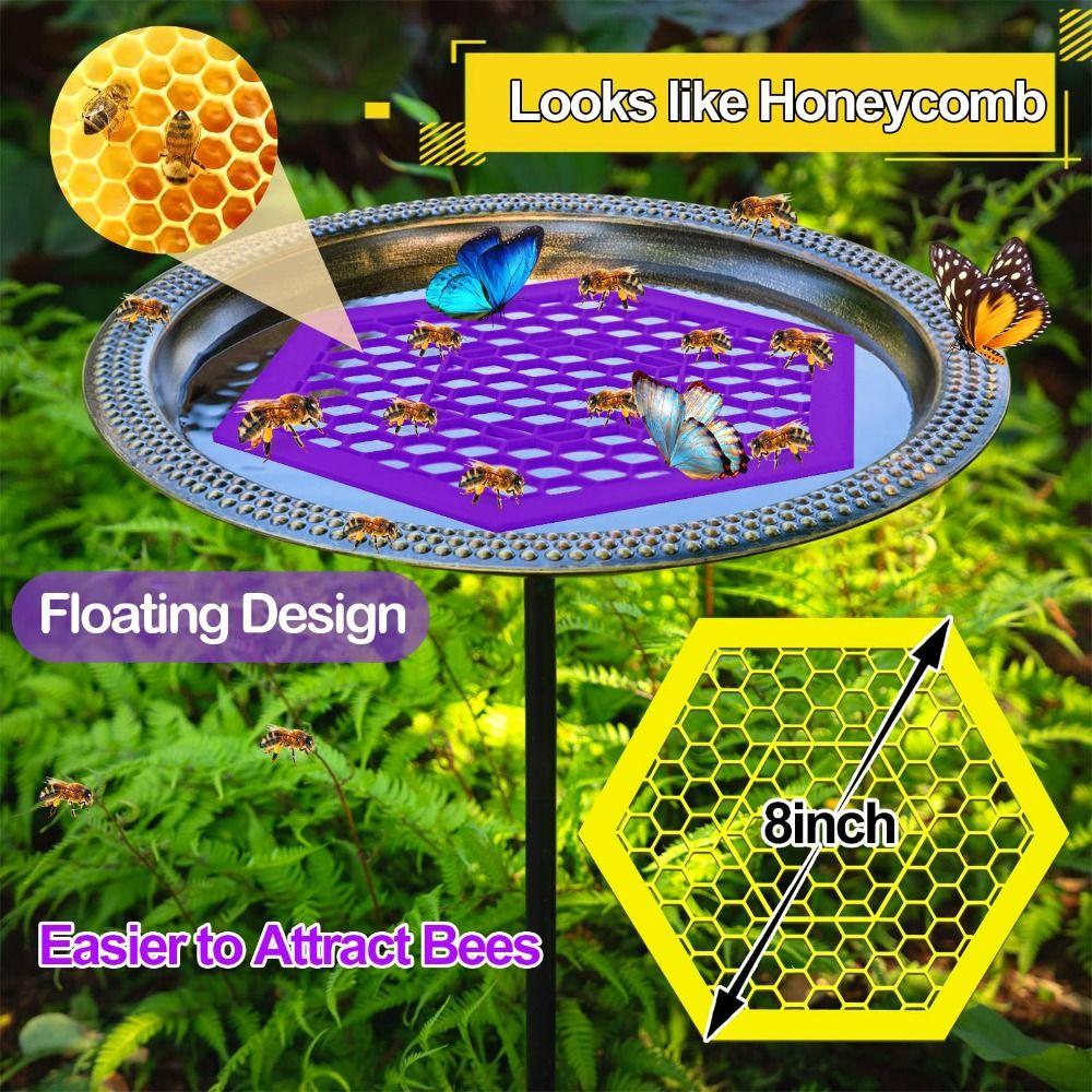 Plastic Bee Water Catcher Cups for Outdoor Garden Butterfly Water Stations Hot Bee Bath for Garden