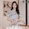 Basic House Новый женский двухпредметный набор в китайском стиле с воротником-стойкой
